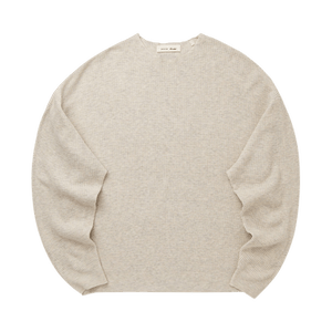 Fear of God Essentials Signature Waffle 90's Crewneck Sweater 'Oatmeal Heather'