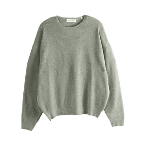 Fear of God Essentials Signature Waffle 90's Crewneck Sweater 'Concrete Heather'