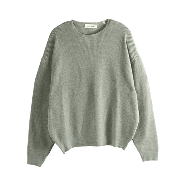 Fear of God Essentials Signature Waffle 90's Crewneck Sweater 'Concrete Heather'