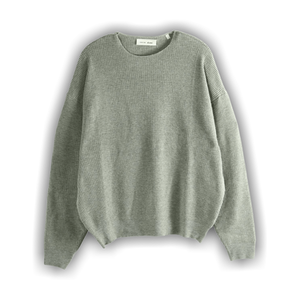 Fear of God Essentials Signature Waffle 90's Crewneck Sweater 'Concrete Heather'