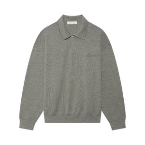 Fear of God Essentials Signature 90's Knit Polo 'Concrete Heather'