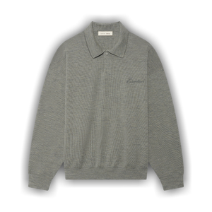 Fear of God Essentials Signature 90's Knit Polo 'Concrete Heather'