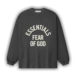 Fear of God Essentials Campus 90's Long-Sleeve Tee 'Faded Black'