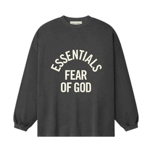 Fear of God Essentials Campus 90's Long-Sleeve Tee 'Faded Black'