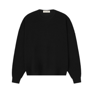 Fear of God Essentials Signature Waffle 90's Crewneck Sweater 'Vintage Black'