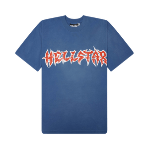 Hellstar Metal Logo Tee 'Blue'