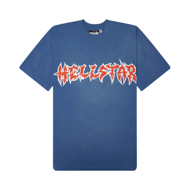 Hellstar Metal Logo Tee 'Blue'