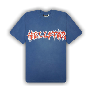 Hellstar Metal Logo Tee 'Blue'