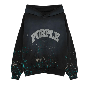 PURPLE BRAND Logo-Print Hoodie 'Black'