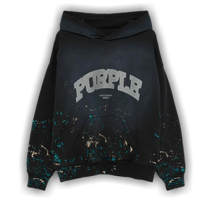 PURPLE BRAND Logo-Print Hoodie 'Black'