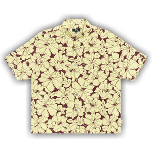 Stussy Floral Hawaiian Shirt 'Lime'