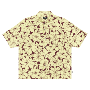 Stussy Floral Hawaiian Shirt 'Lime'