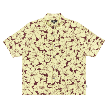 Stussy Floral Hawaiian Shirt 'Lime'