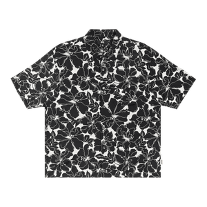 Stussy Floral Hawaiian Shirt 'Black'