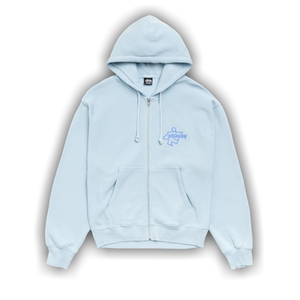 Stussy Surf Size Zip Hoodie 'Sky Blue'