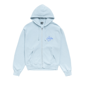 Stussy Surf Size Zip Hoodie 'Sky Blue'