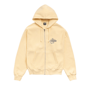Stussy Surf Size Zip Hoodie 'Yellow'
