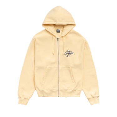 Stussy Surf Size Zip Hoodie 'Yellow'