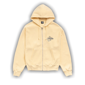 Stussy Surf Size Zip Hoodie 'Yellow'