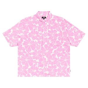 Stussy Floral Hawaiian Shirt 'Pink'