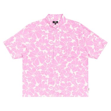 Stussy Floral Hawaiian Shirt 'Pink'