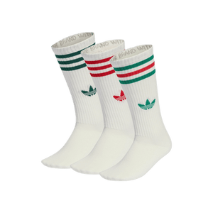 Adidas Originals 3-Stripes High Crew Socks 3 Pairs 'Off White / Off White / Off White'