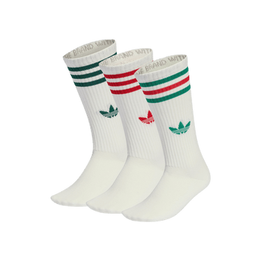 Adidas Originals 3-Stripes High Crew Socks 3 Pairs 'Off White / Off White / Off White'