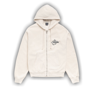 Stussy Surf Size Zip Hoodie 'Bone'