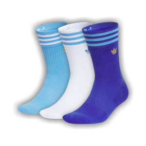 Adidas Originals U Argentina Roller 3-Pack Crew 'Blue Burst / White / Blue'
