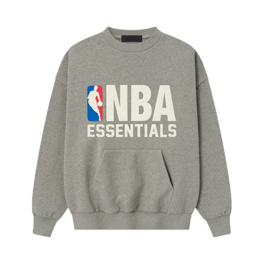 Fear of God Essentials x NBA Sports Fit Crewneck 'Concrete Heather'
