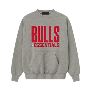 Fear of God Essentials x NBA Bulls Sports Fit Crewneck 'Concrete Heather'