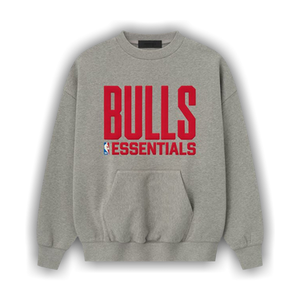 Fear of God Essentials x NBA Bulls Sports Fit Crewneck 'Concrete Heather'
