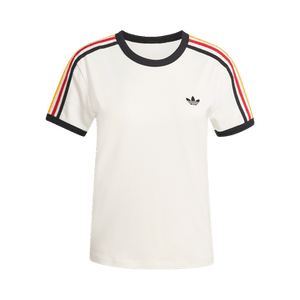 Adidas Originals 3-Stripes Slim Tee 'Cloud White/Black/Team Power Red/Collegiate Gold'
