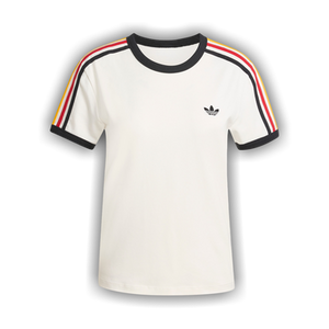 Adidas Originals 3-Stripes Slim Tee 'Cloud White/Black/Team Power Red/Collegiate Gold'