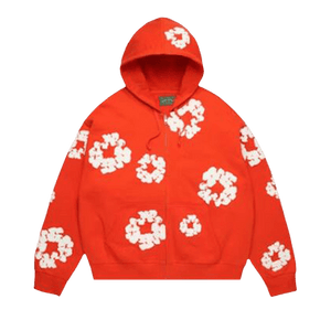 Denim Tears Cotton Wreath Zip Hoodie 'Dark Orange'