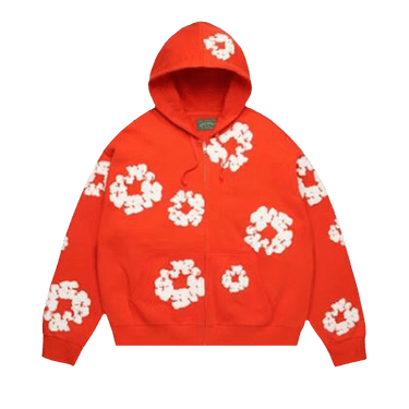 Denim Tears Cotton Wreath Zip Hoodie 'Dark Orange'