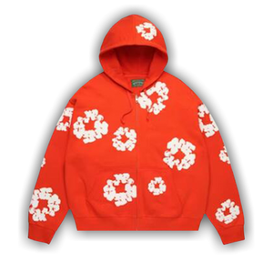 Denim Tears Cotton Wreath Zip Hoodie 'Dark Orange'