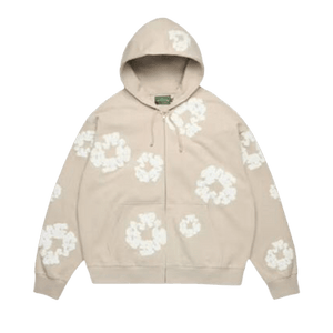 Denim Tears Cotton Wreath Zip Hoodie 'Cream'