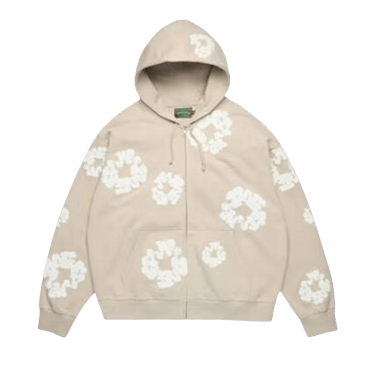 Denim Tears Cotton Wreath Zip Hoodie 'Cream'