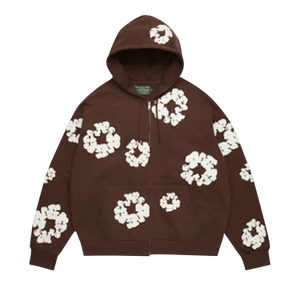 Denim Tears Cotton Wreath Zip Hoodie 'Dark Brown'