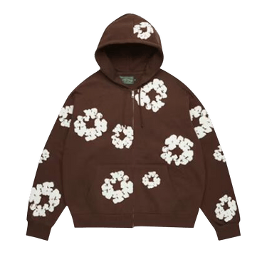 Denim Tears Cotton Wreath Zip Hoodie 'Dark Brown'