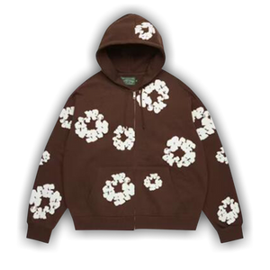 Denim Tears Cotton Wreath Zip Hoodie 'Dark Brown'