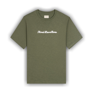 Aimé Leon Dore Puff Print Slub Logo Tee 'Deep Lichen Green'