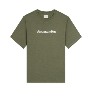 Aimé Leon Dore Puff Print Slub Logo Tee 'Deep Lichen Green'