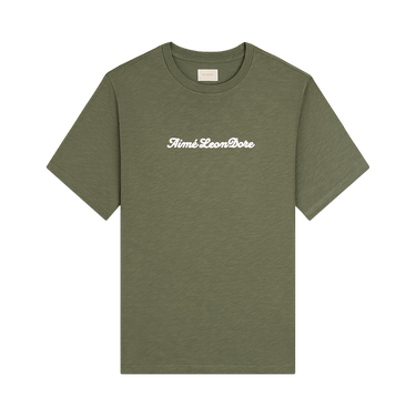 Aimé Leon Dore Puff Print Slub Logo Tee 'Deep Lichen Green'