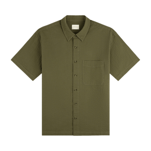 Aimé Leon Dore Short-Sleeve Seersucker Shirt 'Deep Lichen Green'