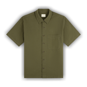 Aimé Leon Dore Short-Sleeve Seersucker Shirt 'Deep Lichen Green'