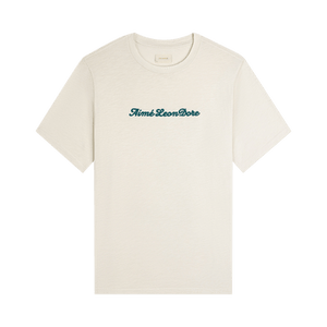 Aimé Leon Dore Puff Print Slub Logo Tee 'Coconut Milk'