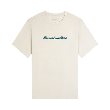 Aimé Leon Dore Puff Print Slub Logo Tee 'Coconut Milk'