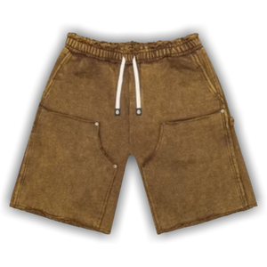 Godspeed Carpenter Distressed Shorts 'Muddy Brown Wash'